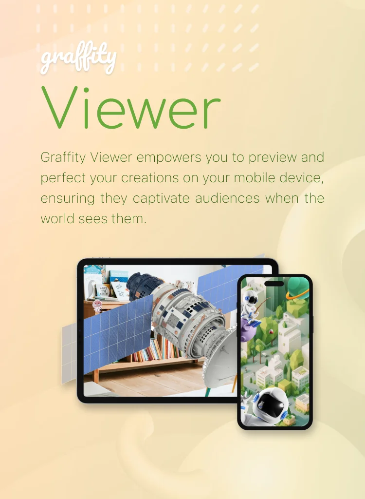 Graffity Viewer previewing AR content on location